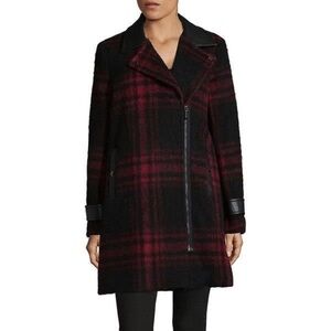 Michael Michael Kors Red Plaid Wool blend Jacket, size XL